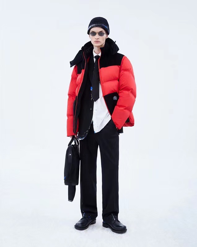 아더에러 ADER error Red Hooded Puffer Jacket 212039F061001