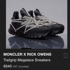 25년 몽클레어 x 릭오웬스 Trailgrip Megalace 스니커즈 0525