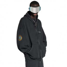 25년 발렌시아가 Uniform Patch 집업 후드재킷 0731