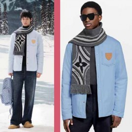 25년 루이비통 리버서블 Padded 롱 슬리브 오버셔츠 재킷 1128