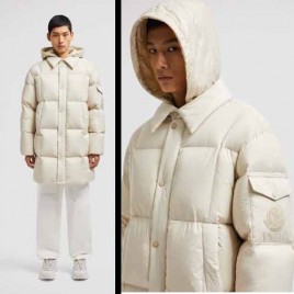몽클레르 알리제 후드 롱 다운 아이보리 재킷